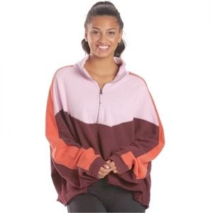 FP Movement by Free People Split Second 1/2 Zip Jacket Fig Jam Combo